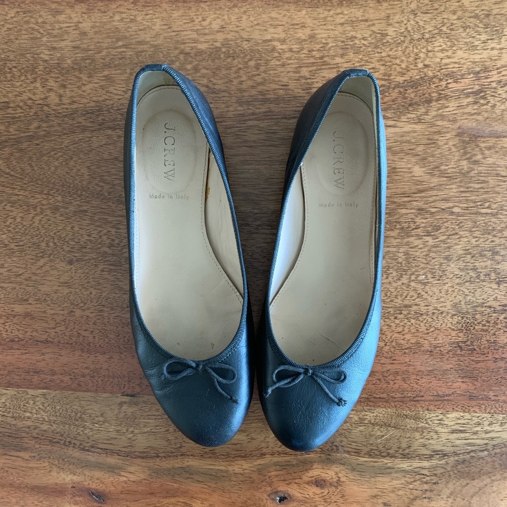 J. Crew KiKi Black Ballet Flats Size 7